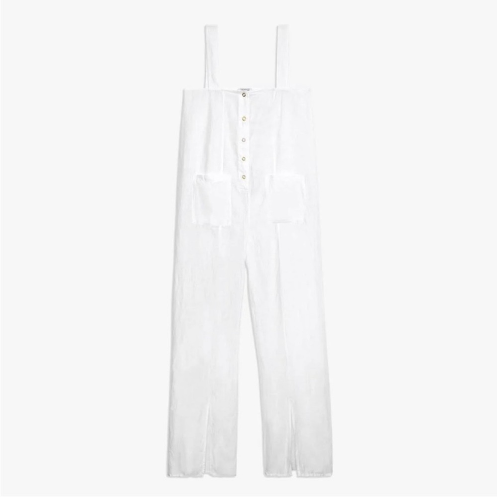 White linen jumpsuit